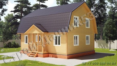 Проект каркасно-щитового дома Д–55